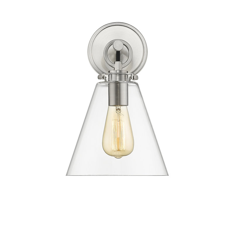 Burnside Armed Sconce, Brushed Nickel