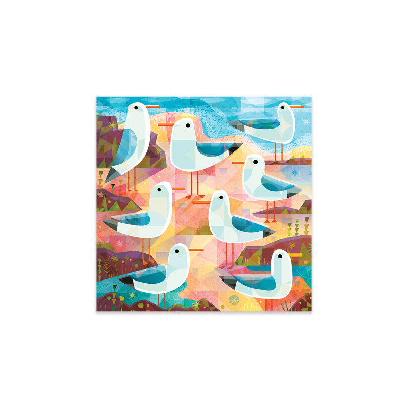 Mouettes sur le rivage par Gareth Lucas