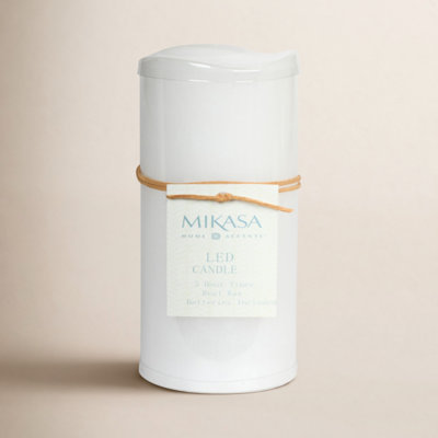 Mikasa Wavy Top LED Unscented Wavy Top Wax LED Candle