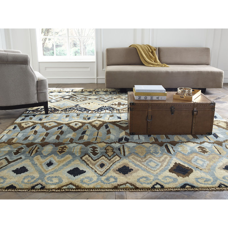 Wool Southwestern Area Rug, Rectangle 10' x 14'