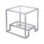Glass Top Frame End Table-2047661955
