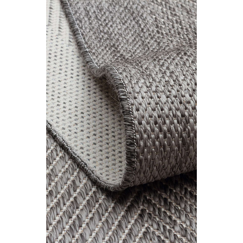 Willemien Stylish 100% Cotton Flatweave Carpet, 31.5 x 118.1 Inches | No Pile, 1.76 lbs/sq ft | Machine Washable at 86°F | Easy to Clean, Vacuum Friendly, Elegant Grey Design for Living Room & Bedroom Decor