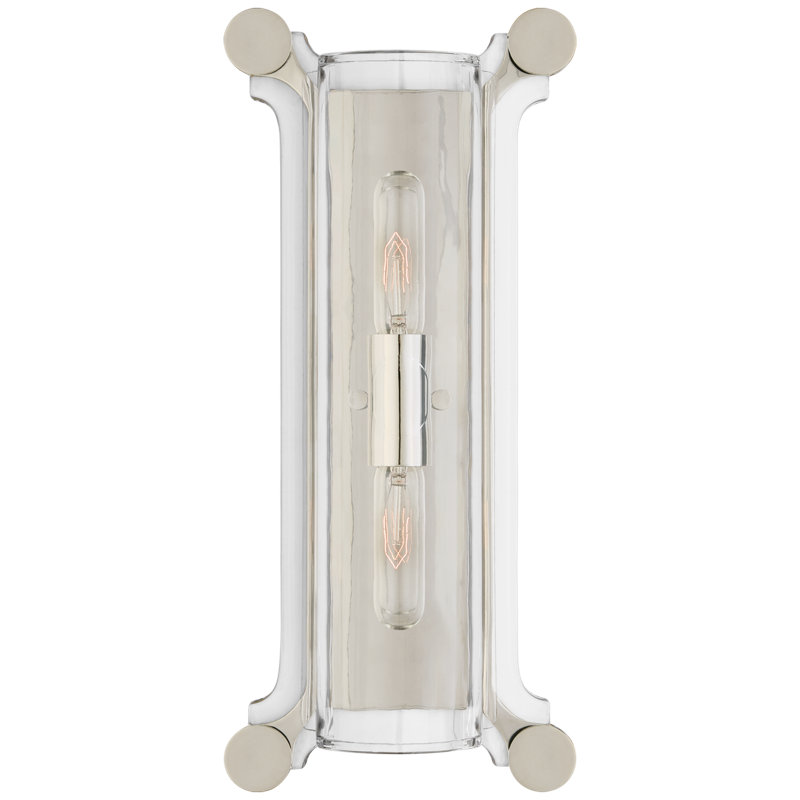 Chirac 2 - Light Bath Sconce, Polished Nickel, Clear
