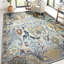 Tapis givré et gris noué à la main de haute qualité-124254496