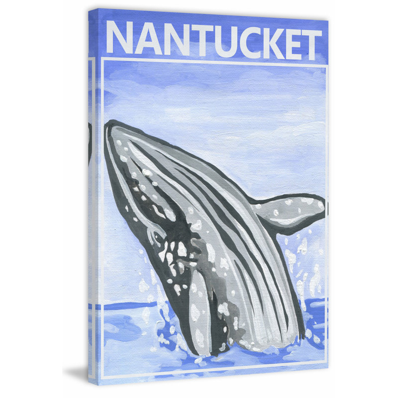 Jumping Whale by Marmont Hill - Painting, 46cm H x 30cm W, Wrapped Canvas