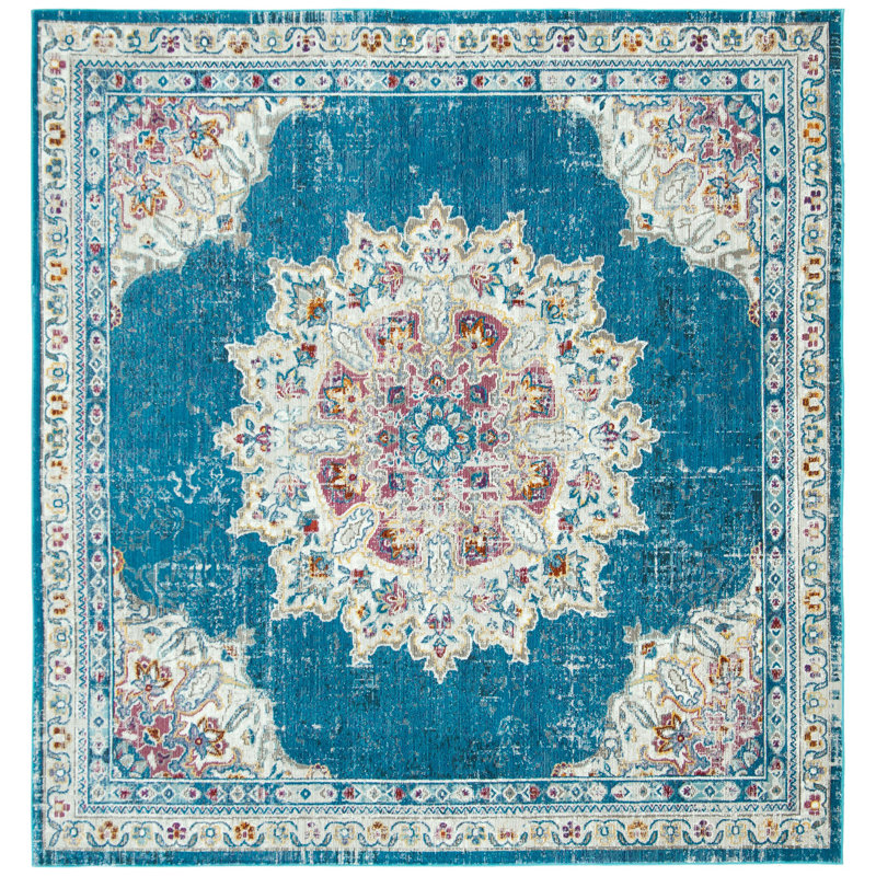 Bruckmann Performance Oriental Rug, Square 6'5"
