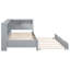 Lit de jour simple avec couchette, rangement gris et quai de chargement-524966625