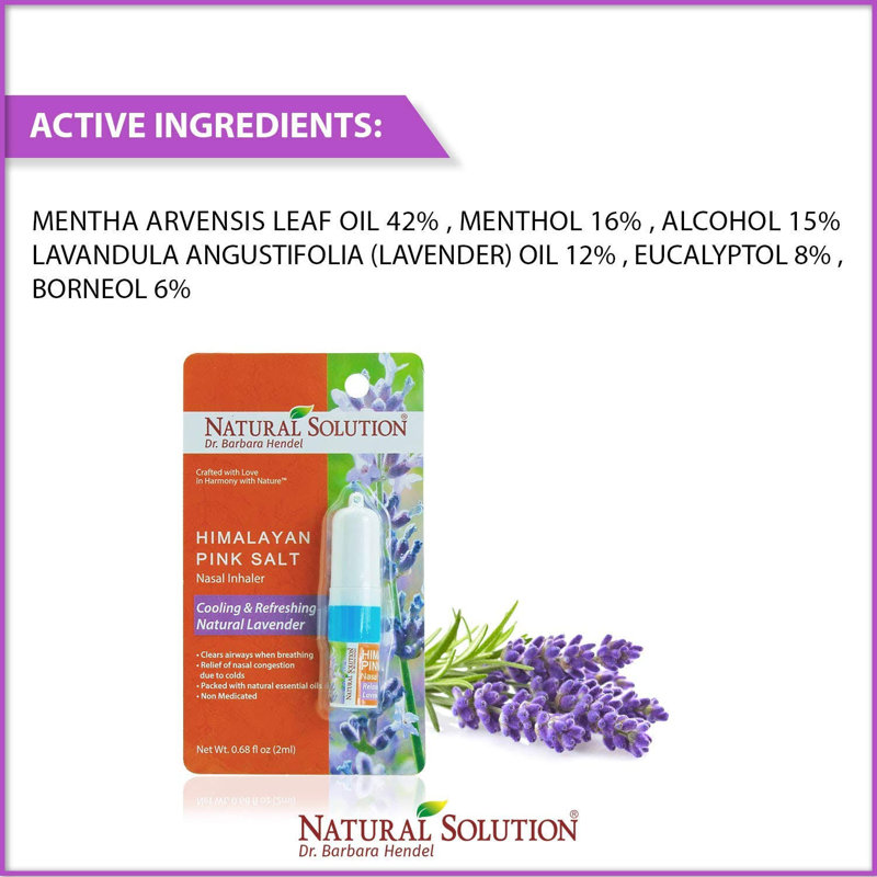 Natural Solution Salt Nasal Inhaler, Refreshing and Relaxing Sinus Pressure Relief