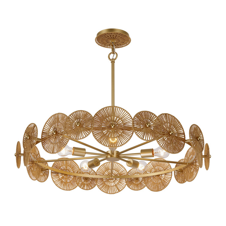 Abbott 5-Light Pendant in Distressed Gold by Breegan Jane