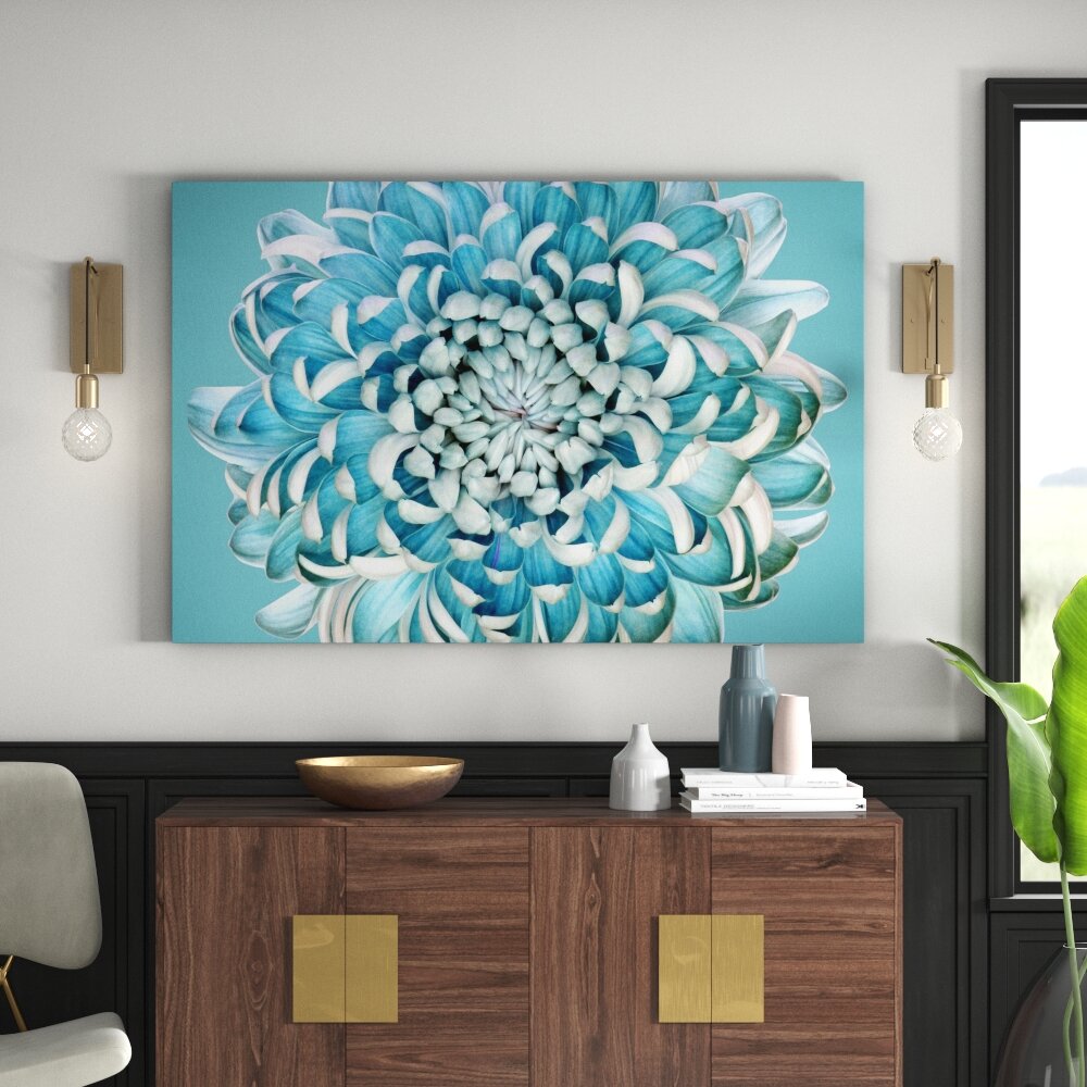 Leinwandbild Blaue Chrysantheme