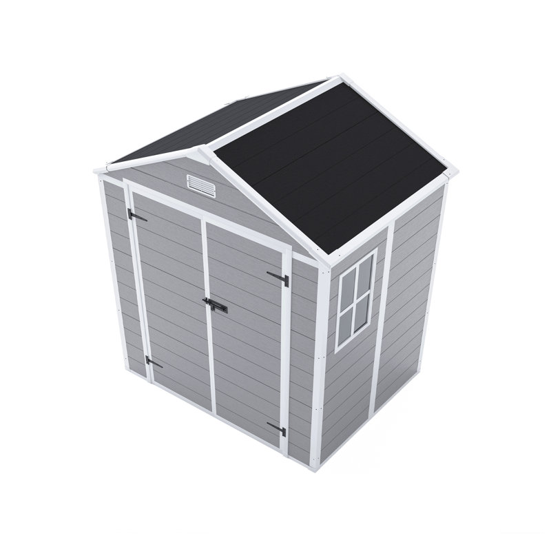 Campcraft Resin Storage Shed, Waterproof, Rust And Uv Proof, Large Storage Space, 12Mm Thick Pp Board, Hd Window Lighting