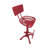 Rustic Red 36.5" Adjustable Tractor Seat Barstool with Backrest-89974195
