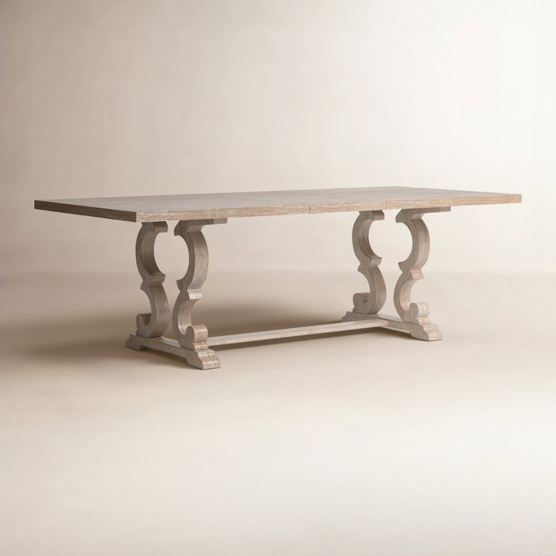 Chianti Extendable Solid Wood Dining Table, Rustic Natural
