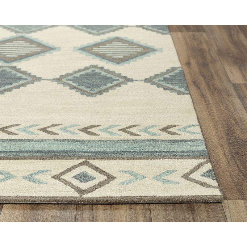 Wool Southwestern Indoor Rug, Rectangle 7'9" x 9'9"