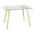 Jamiera Glass Top Metal Base Dining Table