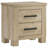 Weathered Oak 2-drawer Nightstand Bedside Table