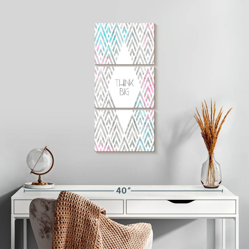 Pensez grand art moderne déco, H 27 po x l 12 po