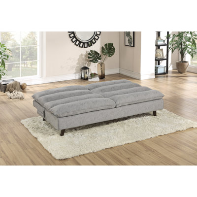 Modern Sofacasual   Elegant Lounger   Textured Fabric Upholstered Sleeper Sofa Versatile Placement Furniture