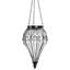 Lanterne suspendue solaire en verre transparent de 6,5 po x 23,5 po Exhart