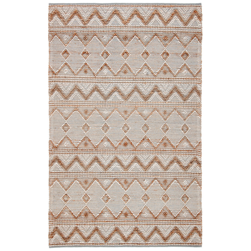 Landenberg Hand Woven Jute/Wool/Cotton Southwestern Rug in Natural/Ivory, Rectangle 3' x 5'