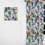 Motif bleu Metropolis Matrix - Rideau abstrait - Rideau géométrique obscurcissant - 1 panneau-107598590