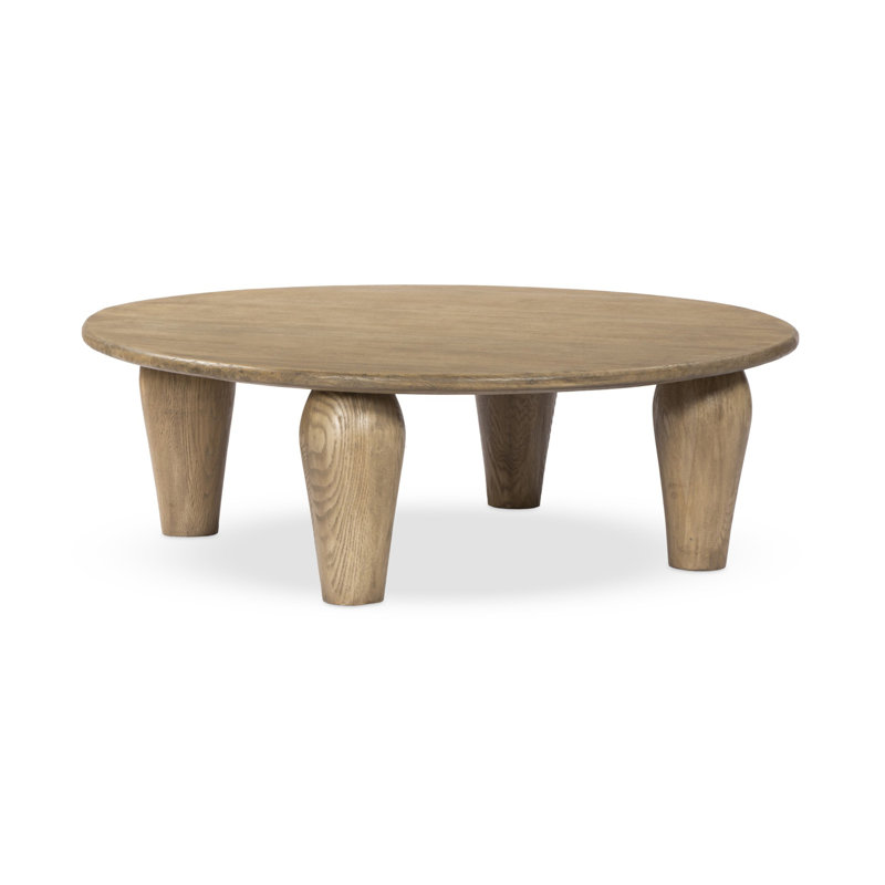 Kei Solid Wood Single Coffee Table, 16" H x 50" L x 50" W, Medium Brown