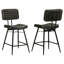 Chaises de comptoir rétro rembourrées avec pieds en métal (ensemble de 2)-101290163