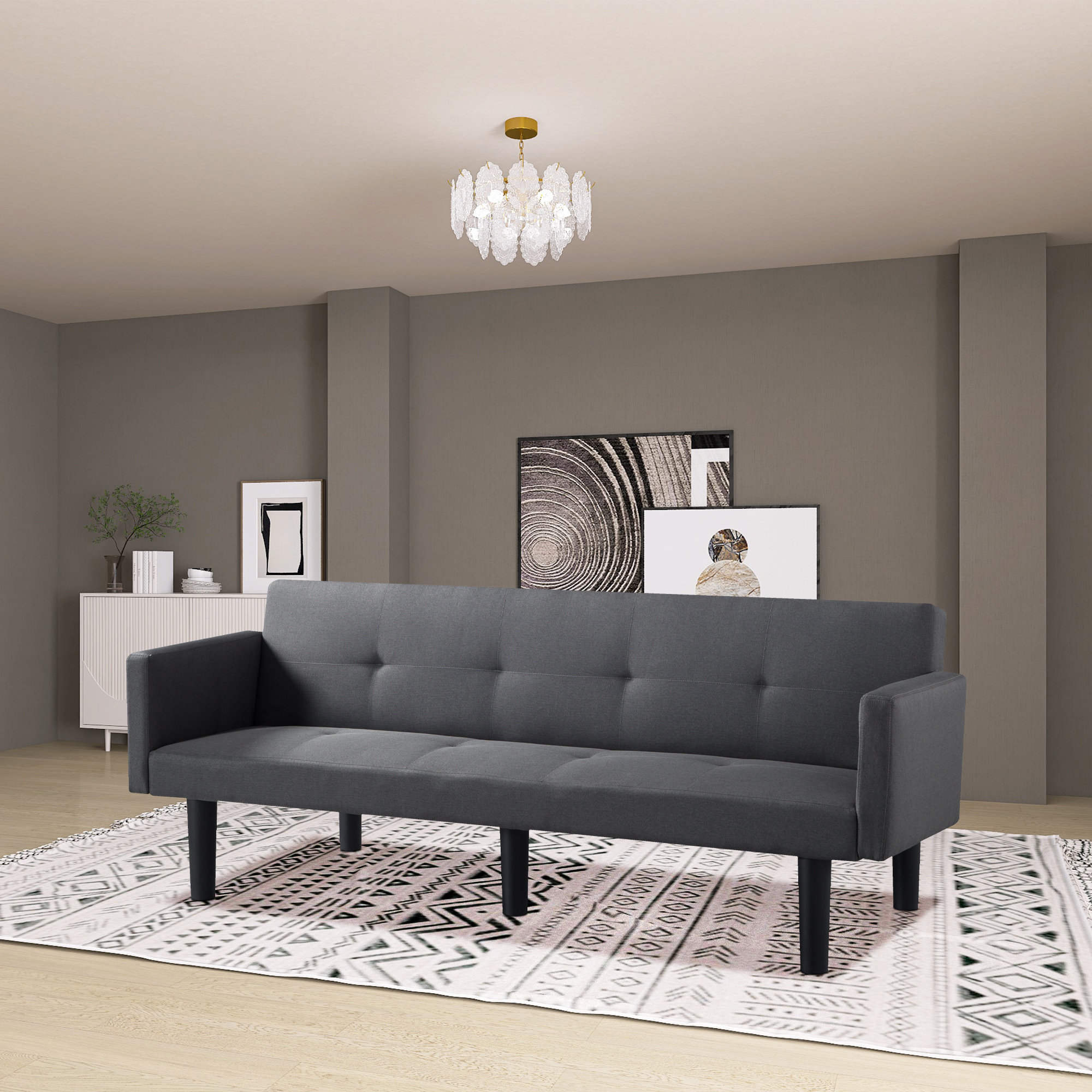 Ebern Designs 74.8" Modern Futon Convertible Folding Sofa Bed - Wayfair ...