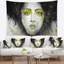 Grande fille avec ligne jaune Abstract-28505822