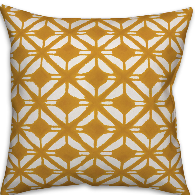 Insert de coussin carré abstrait en diamant, 18 po x 18 po
