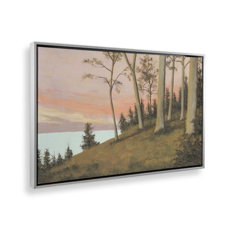 Impression sur toile, "Télécommande Lakeshore I" par Michael Willett, Argent argent, H 36 po x l 48 po