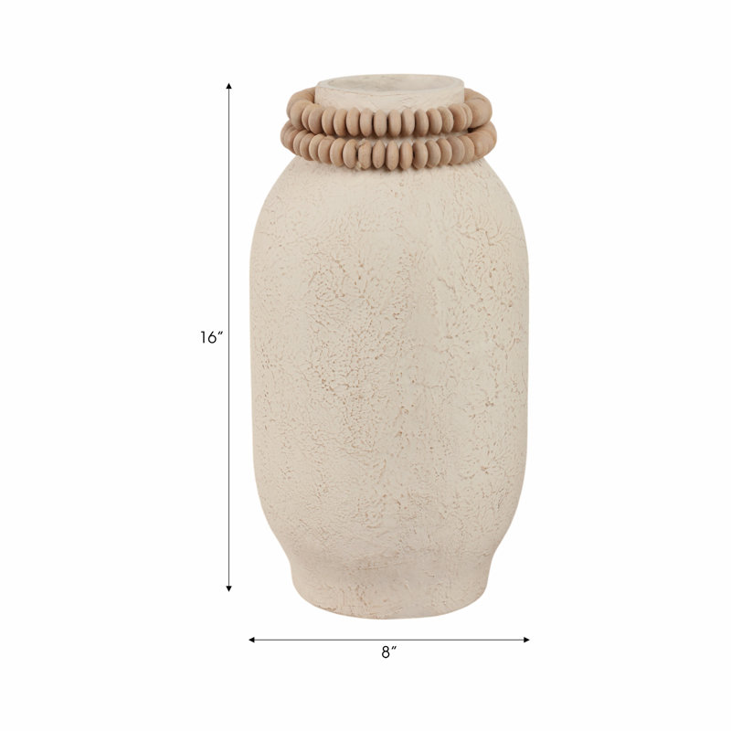 Albany Handmade Ecomix/Solid Wood Table Vase, 16" H x 8" W x 8" D