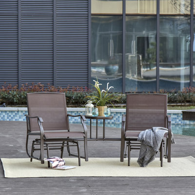 Chaise d'extérieur en acier Antwonn