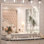 Miroir de salle de bain rectangulaire avec cadre en aluminium et verre trempé