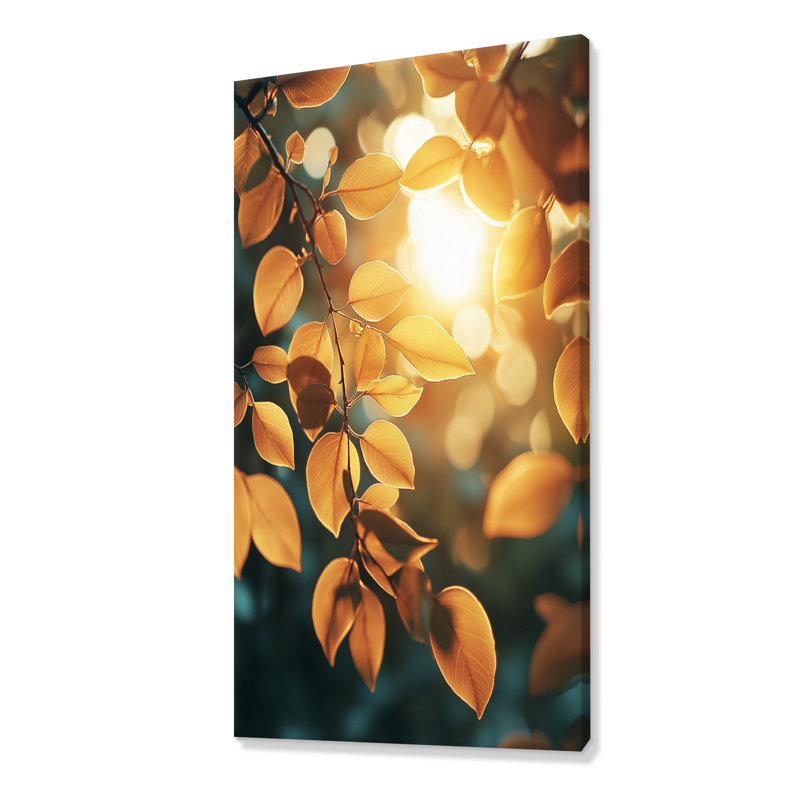 Art sur toile, "Sun-Kissed Leaves III", H 60 po x l 28 po, Toile tendue, Ne s’applique pas