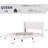 Bed Frame with Wingback Headboard, Velvet Upholstered Platform Bedframe with Wood Slats, No Box Spring Needed, Easy Assembly-516361677-516361676