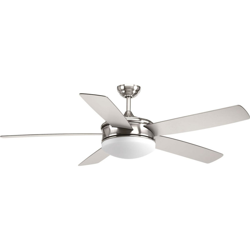 Fresno 60'' Ceiling Fan with LED Lights, Brushed Nickel with Silver Blades