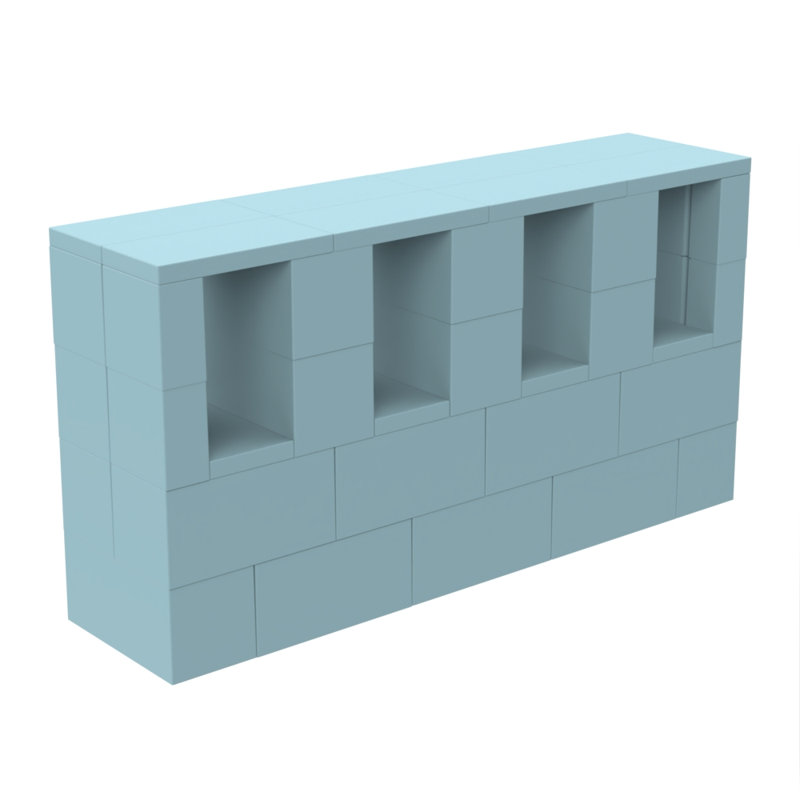 Meuble télé pour téléviseur de 70 po ou moins, 25'' H x 48'' W x 12'' D, Bleu clair