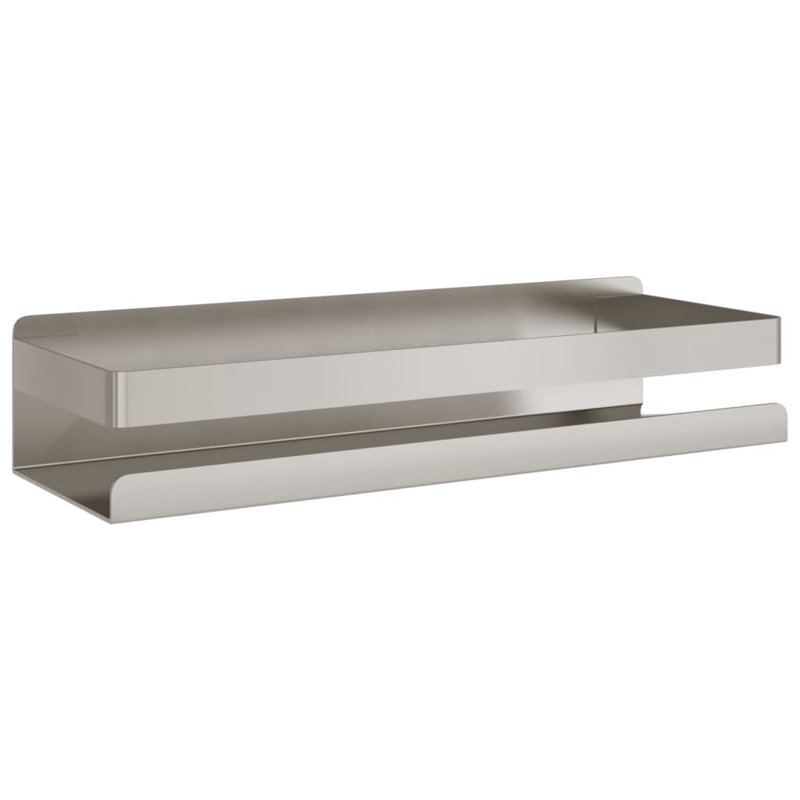 Tablette de douche Rebrilliant en acier inoxydable 304 brossé, H 2,4 po x l 11,8 po x P 3,9 po, Argent
