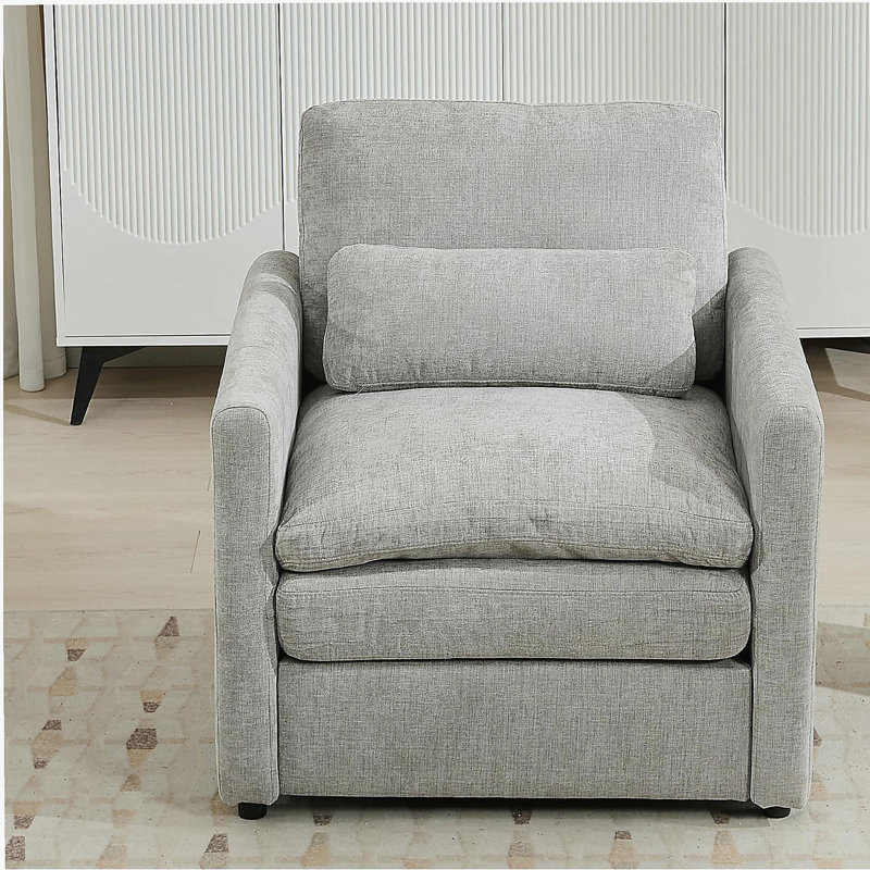 Fauteuil rembourré 31,9 po Comfort, Gris clair