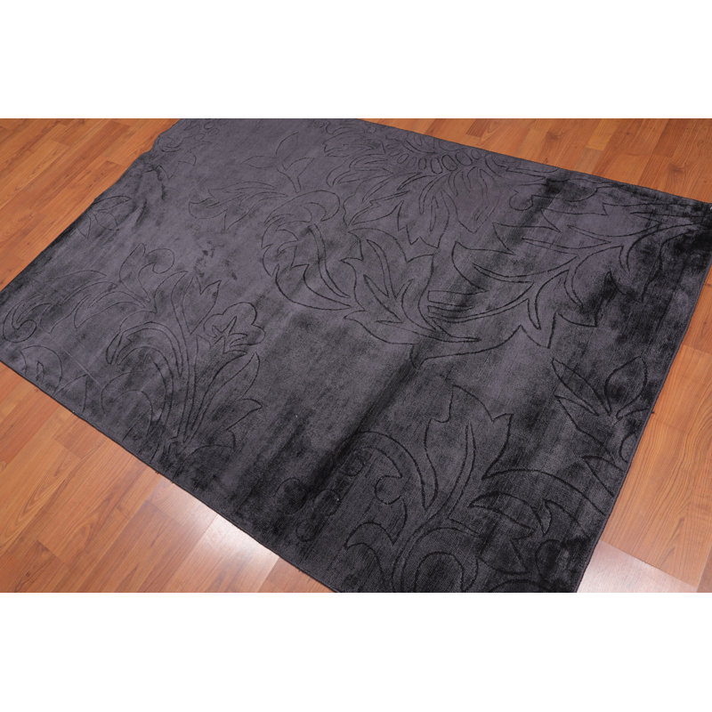 Tapis gris anthracite crocheté à la main Tillis