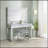 Light Grey Upholstered Square Vanity Stool