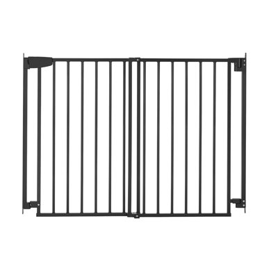 Barrière pour bébé pour escalier, largeur réglable de 28 à 43 po, barrière pour chien de 36 po de hauteur, barre inférieure, fonctionnement à une main, installation de perçage facile avec trousse de quincaillerie, pour les escaliers, les portes et la maison, noir