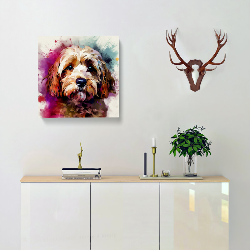 Cockapoo Digital No.1 - No Frame Print, 50cm H x 50cm W x 3cm D