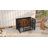 Large Foldable Dog Crate Furniture, Assembly-Free Dog Crate With Adjustable Bowls And Name Tag For Small, Medium, Large Dog-50994702-61016000