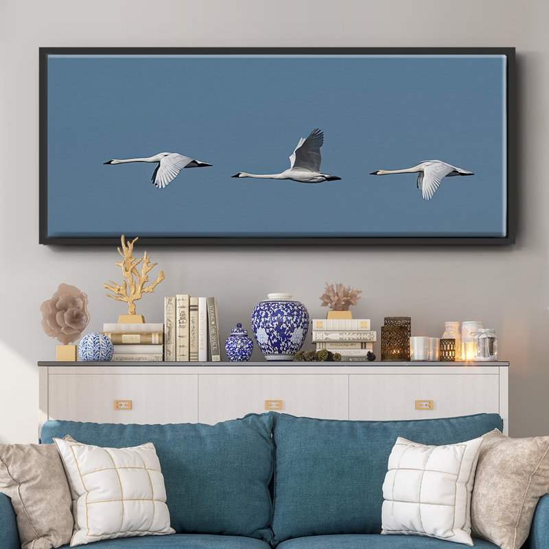 «Wing Up Wing Down», toile encadrée, H 12 po x l 30 po