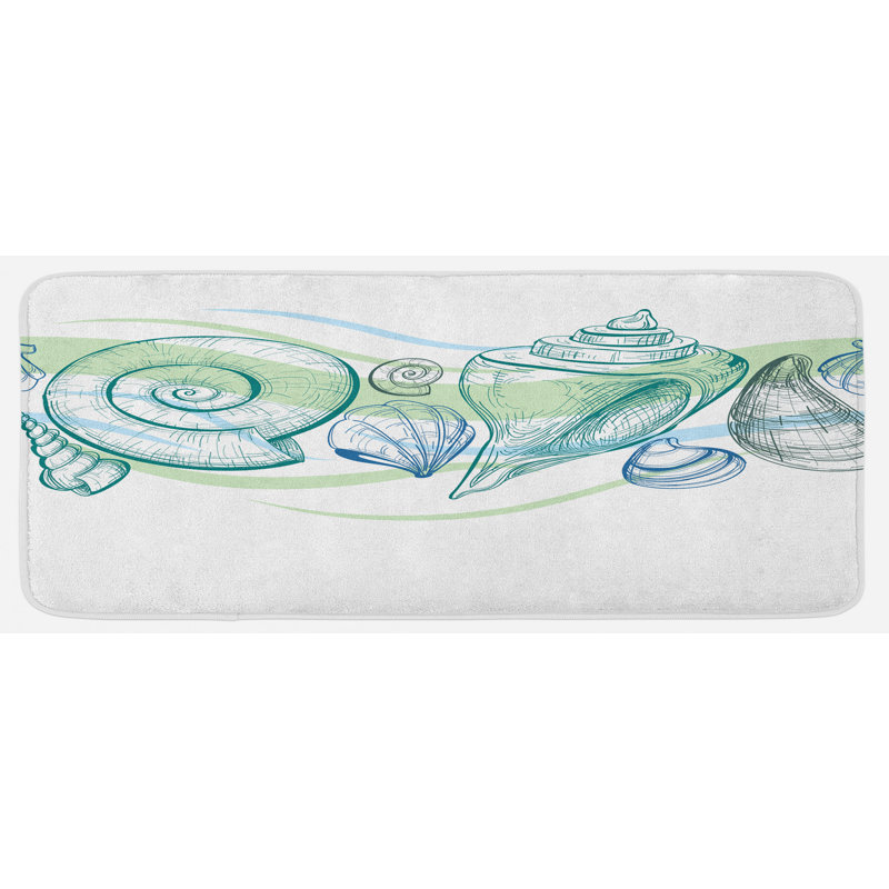 Coastal Polyester Kitchen Mat