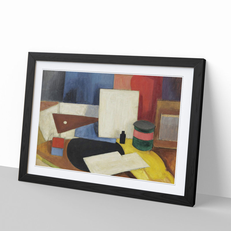 Still Life Vol.1 by Roger De La Fresnaye - Picture Frame Painting, 36cm H x 48cm W x 2cm D, Black