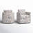 Nicha Floral Upholstered Slipcovered Swivel Barrel Chair (Set Of 2)-94342430
