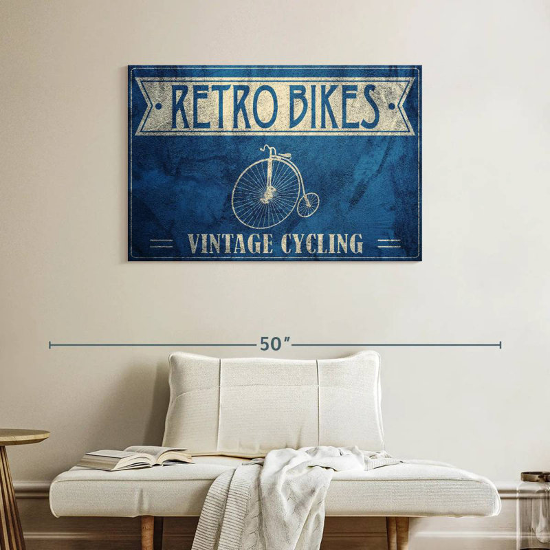 Mehar Retro Bikes Typography, 26" H x 39" W